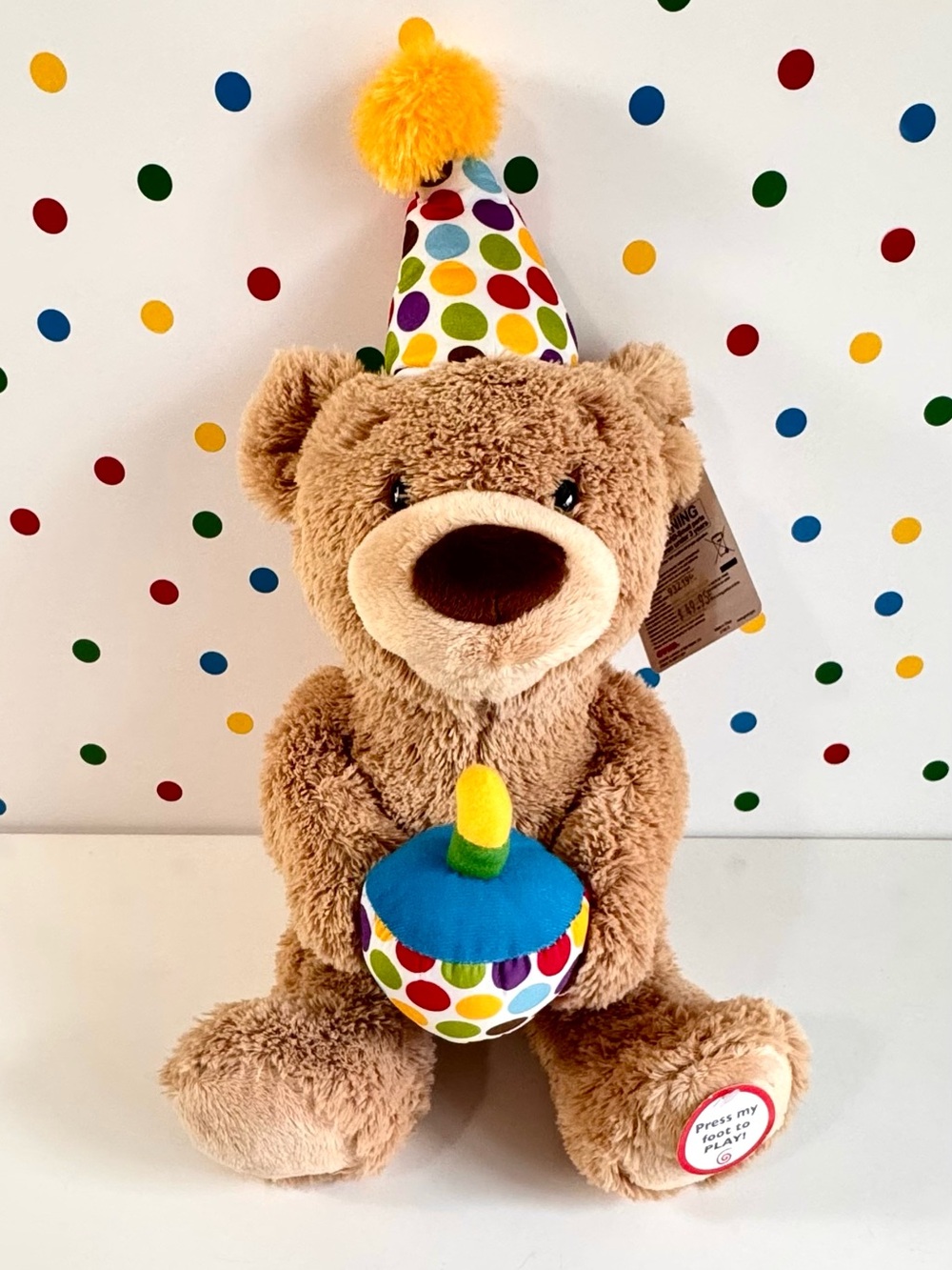 GUND Happy Birthday Bear ~ Singing and Motion Plush